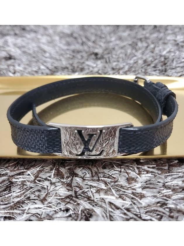 MAC1 Sign It Silver Buckle Damier Bracelet - LOUIS VUITTON - BALAAN 1