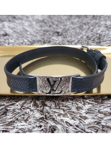 MAC1 Sign It Silver Buckle Damier Bracelet - LOUIS VUITTON - BALAAN 1