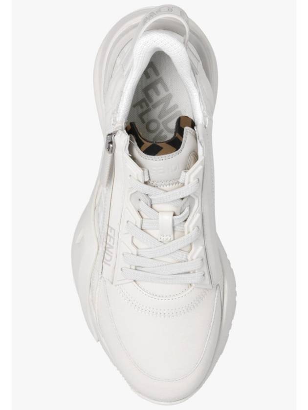 Flow FF Logo Low Top Sneakers White - FENDI - BALAAN 5