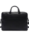 Intrecciato Calfskin Business Briefcases Black - BOTTEGA VENETA - BALAAN 2