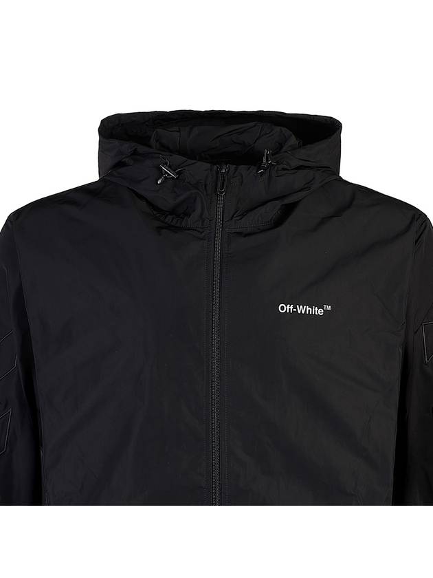 Diag Track Zipper Zip-Up Hoodie Black - OFF WHITE - BALAAN 5