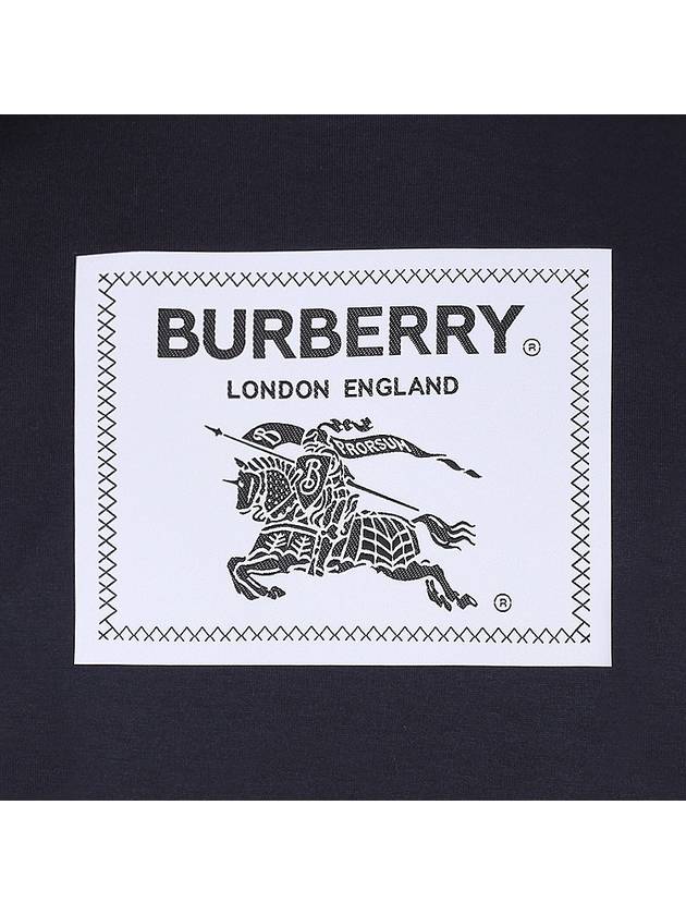 Men's Prorsum Label Cotton Short Sleeve T-Shirt Smoke Navy - BURBERRY - BALAAN 7