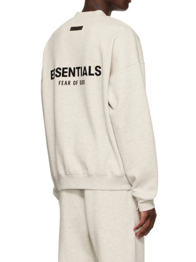 Crew Neck Sweatshirt Light Oatmeal - FEAR OF GOD ESSENTIALS - BALAAN 3