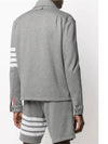 Double Face Cotton Knit 4 Bar Button Shirt Jacket Grey - THOM BROWNE - BALAAN 5