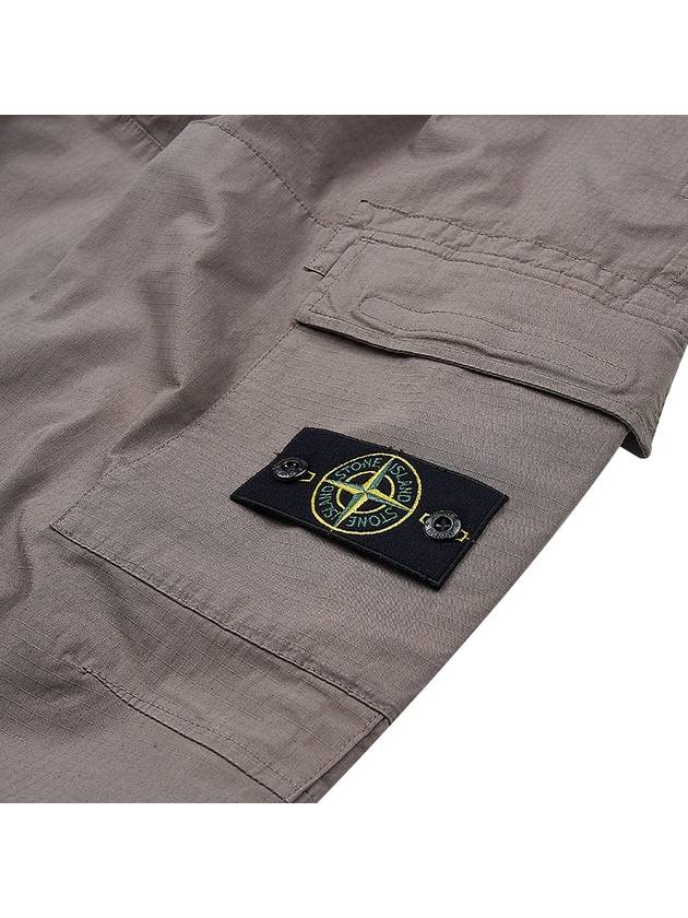 Loose Fit Cargo Straight Pants Dove Grey - STONE ISLAND - BALAAN 5