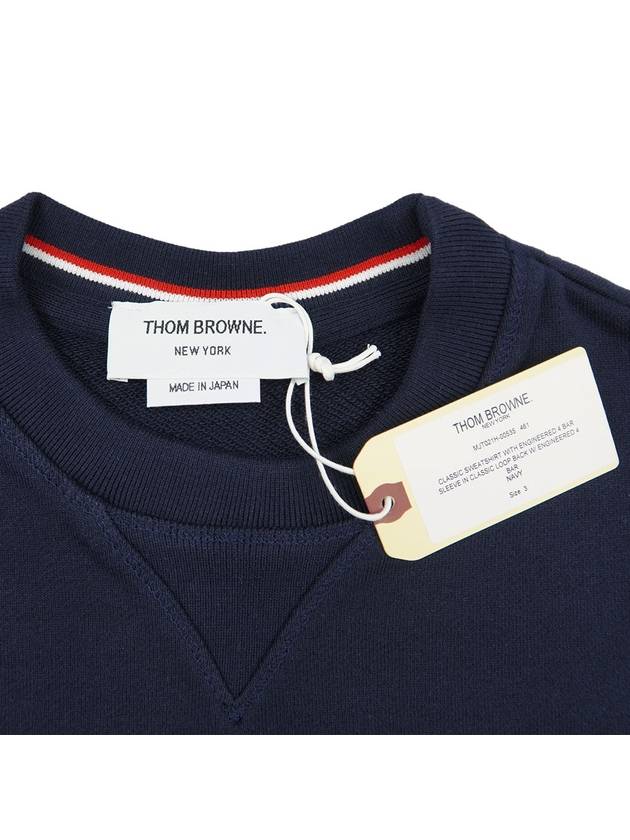 Japanese origin diagonal armband classic sweatshirt navy MJT021 H00535 461 - THOM BROWNE - BALAAN 3