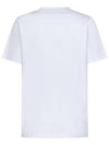 Brushed Logo Short Sleeve T-Shirt White - MSGM - BALAAN 3