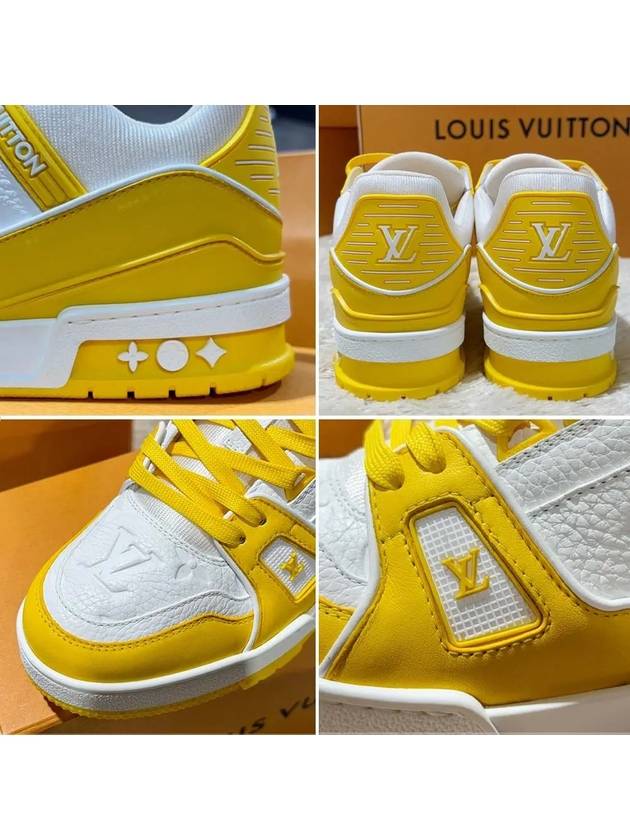 LV Monogram Trainer Low Top Sneakers Yellow - LOUIS VUITTON - BALAAN 6