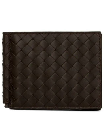 Intrecciato Money Clip Card Wallet Dark Brown - BOTTEGA VENETA - BALAAN 2