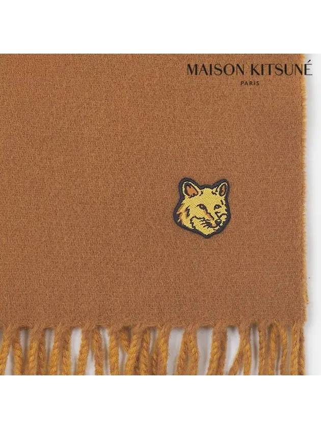 Bold Fox Head Patch Muffler Brown - MAISON KITSUNE - BALAAN 5