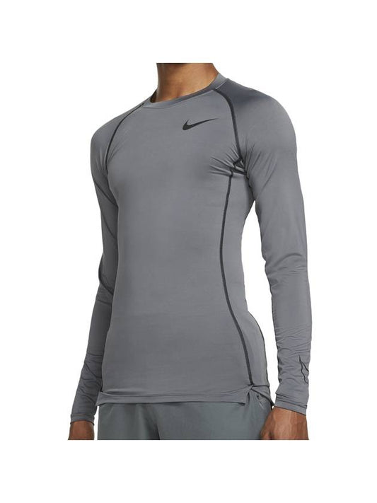 Pro Dri-Fit Swoosh Long Sleeve T-Shirt Grey - NIKE - BALAAN 1