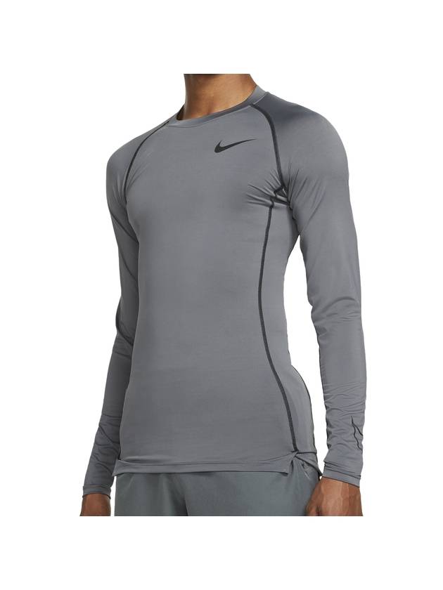 Pro Dri-Fit Swoosh Long Sleeve T-Shirt Grey - NIKE - BALAAN 2