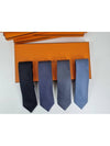 Faconnee H Tie Grey - HERMES - BALAAN 5