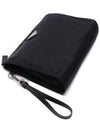 Re-Nylon Zipper Clutch Bag Black - PRADA - BALAAN 6