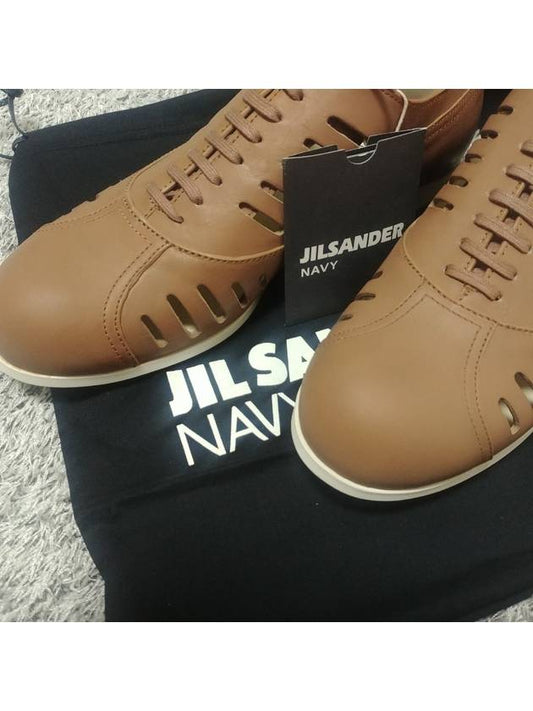Navy Laser Cut Derby Shoes - JIL SANDER - BALAAN 2