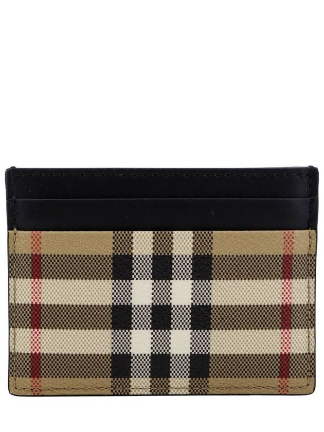 Men's Check Vintage Card Wallet Beige A7026 - BURBERRY - BALAAN 2