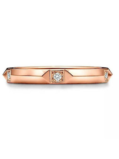 Tiffany True Band Ring 18K Rose Gold Diamond - TIFFANY & CO. - BALAAN 1