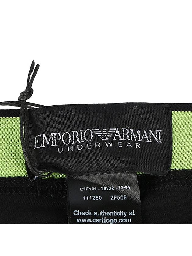 Men's Eagle Brand Logo Band Briefs Black Green - EMPORIO ARMANI - 10