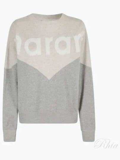 Houston Two-Tone Logo Cotton Sweatshirt Ecru Grey - ISABEL MARANT - BALAAN 2