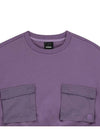 Double pocket crop sweatshirt dark purple - OFFGRID - BALAAN 3