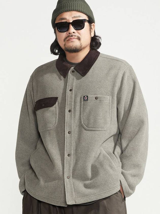 Double Fleece Work Jacket Khaki - BOOVOOM - BALAAN 1