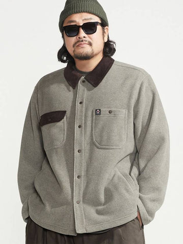 Double Fleece Work Jacket Khaki - BOOVOOM - BALAAN 1