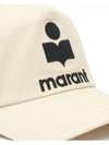 Tyron Logo Cotton Ball Cap Ecru - ISABEL MARANT - BALAAN 4