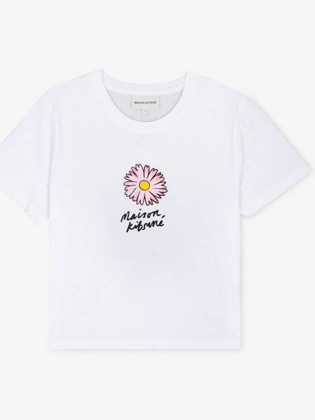 Women s Flower Logo White Short Sleeve T Shirt MW00123KJ0008 WH - MAISON KITSUNE - BALAAN 2