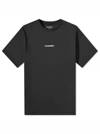 Plus Logo Printing Short Sleeve T-Shirt Black - JIL SANDER - BALAAN 2