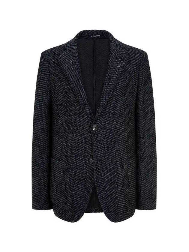 Men s no cheat single wool knitting jacket black 271870 - EMPORIO ARMANI - BALAAN 1