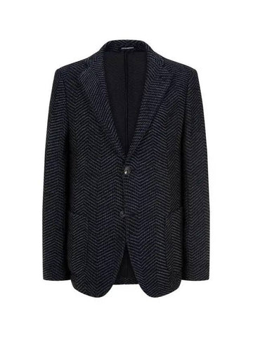 Men s no cheat single wool knitting jacket black 271870 - EMPORIO ARMANI - BALAAN 1