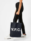 Laure logo denim tote bag blue - A.P.C. - BALAAN 4