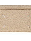 Grain Leather Stitch Card Wallet Beige - MAISON MARGIELA - BALAAN 7