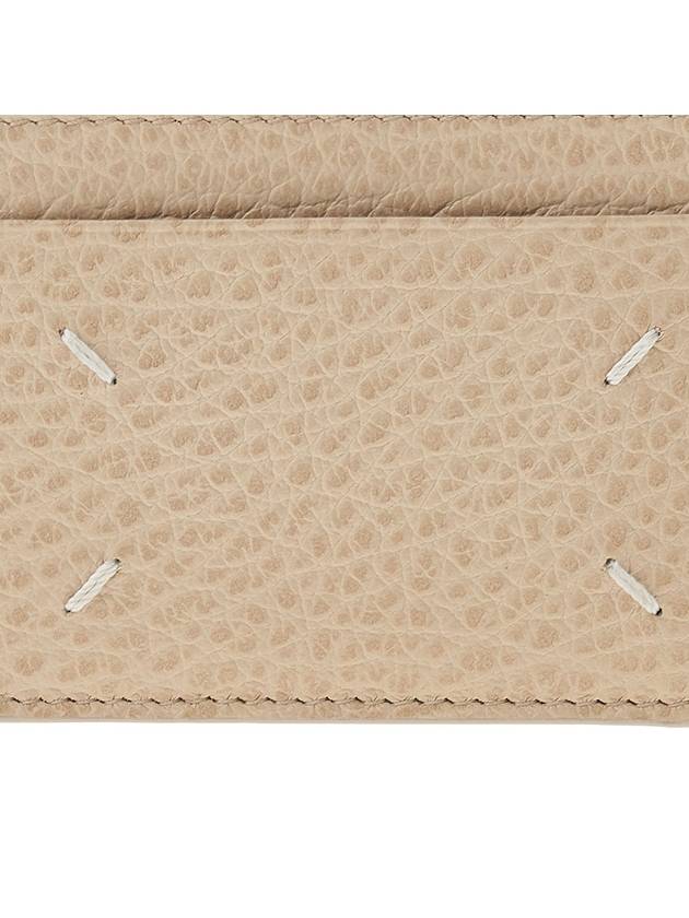 Grain Leather Stitch Card Wallet Beige - MAISON MARGIELA - BALAAN 7