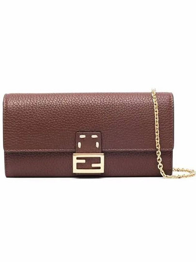 Baguette Chain Long Wallet Brown - FENDI - BALAAN 2