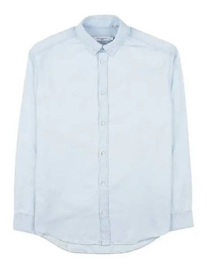 Chillax Relaxed Fit Long Sleeve Shirt Blue - MAISON KITSUNE - BALAAN 2