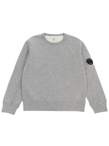 Kids Lens Wappen Fleece Sweatshirt Grey - CP COMPANY - BALAAN 1