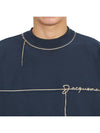 Le Fio Embroidered Logo Sweatshirt Navy - JACQUEMUS - BALAAN 7