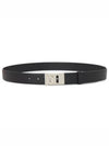 Men's Fixed Leather Belt Black - SALVATORE FERRAGAMO - BALAAN 2