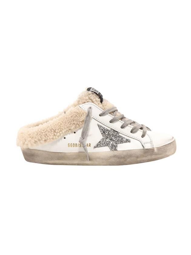 Superstar Sabot Glitter Shearing Lining Leather Low Top Sneakers Silver White - GOLDEN GOOSE - BALAAN 1