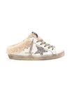 Superstar Sabot Glitter Shearing Lining Leather Low Top Sneakers Silver White - GOLDEN GOOSE - BALAAN 1