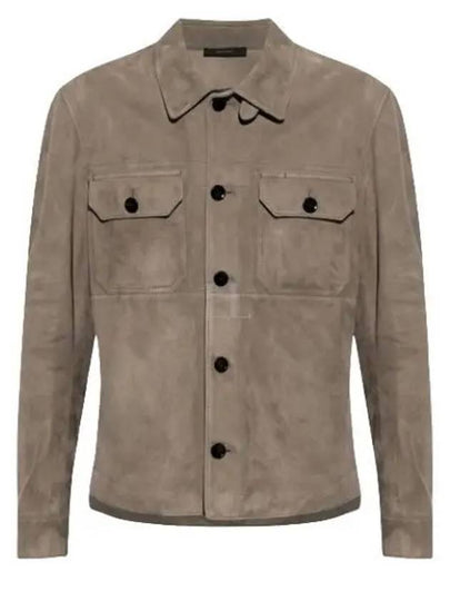 Micro Light Suede Jacket Grey - TOM FORD - BALAAN 2