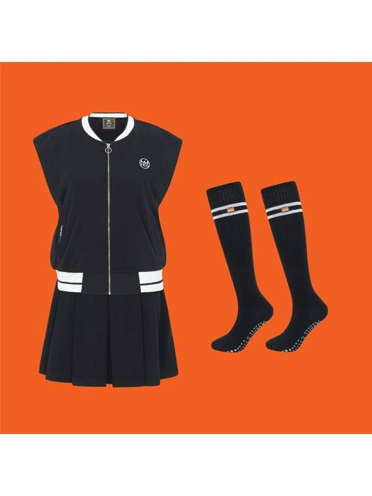 Vest Cardigan 3in1 Set Orange Label Sporty Black All Coordination Set GV40387 9238 306 - MAHES - BALAAN 1