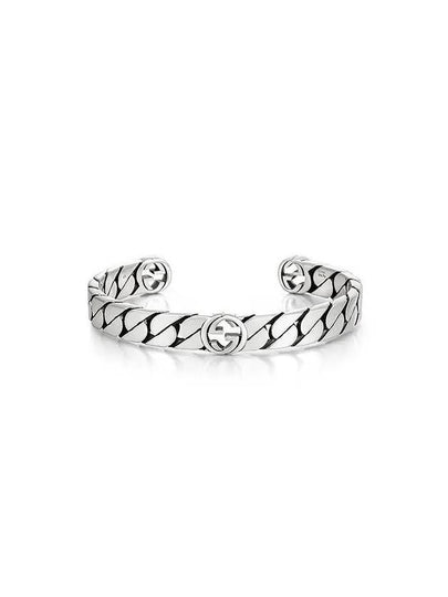 Wide Interlocking G Bracelet Silver - GUCCI - BALAAN 2