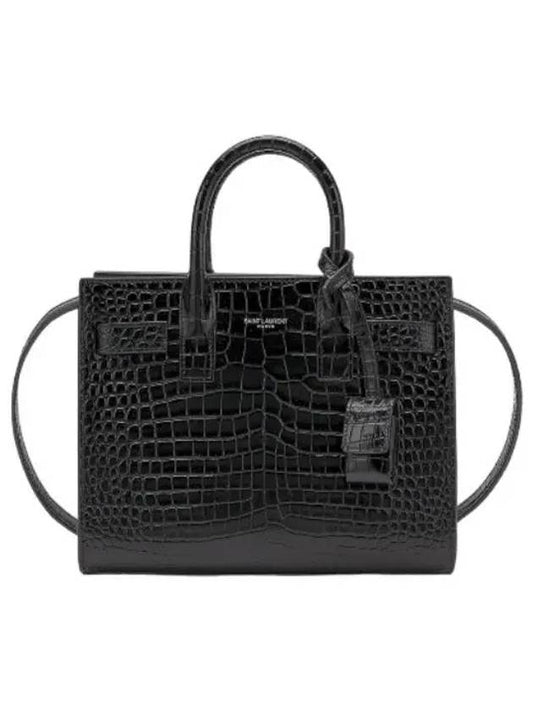 Sac de Jour Nano Tote Bag Black Handbag - SAINT LAURENT - BALAAN 1