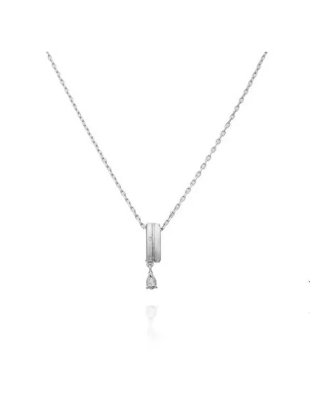 Dextera Rhodium Necklace White - SWAROVSKI - BALAAN 5