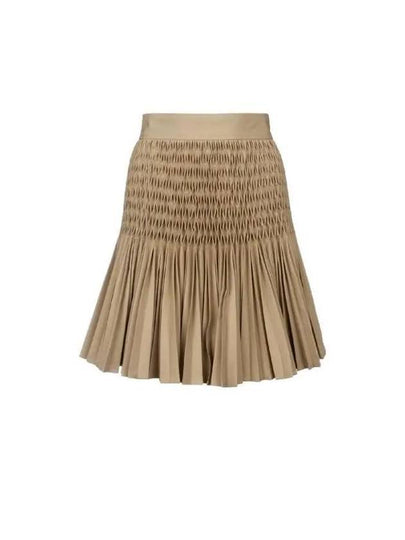 Cotton Pleated Skirt Beige - DIOR - BALAAN 2