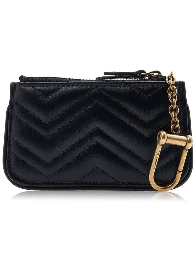 GG Marmont Matelasse Pouch Key Holder Black - GUCCI - BALAAN 4