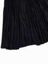 Women's Cotton Pleated Skirt Black - BALENCIAGA - BALAAN.