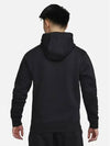 Club Fleece Pullover Hoodie M Black Safety Orange FN2635 010 - NIKE - BALAAN 1